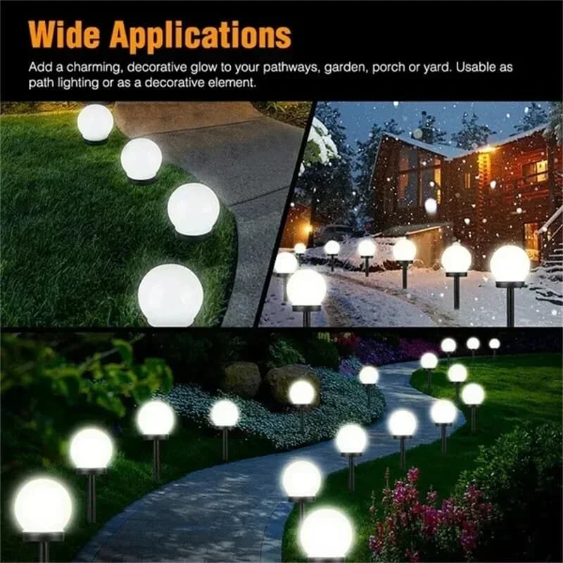 Luz esférica de jardín LED con energía solar