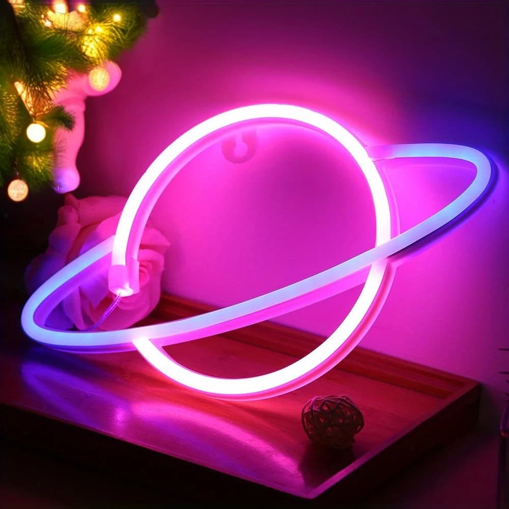 Letrero de Neón Rayo, Luz LED de Pared USB/Pila