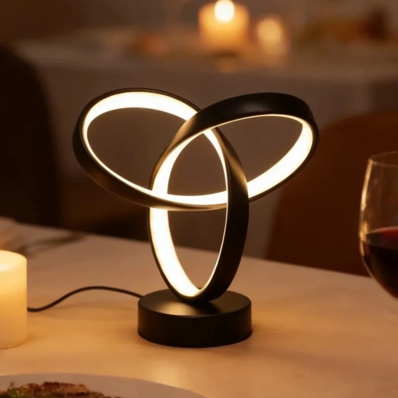 Lámpara de escritorio LED espiral moderna con regulación tri-color