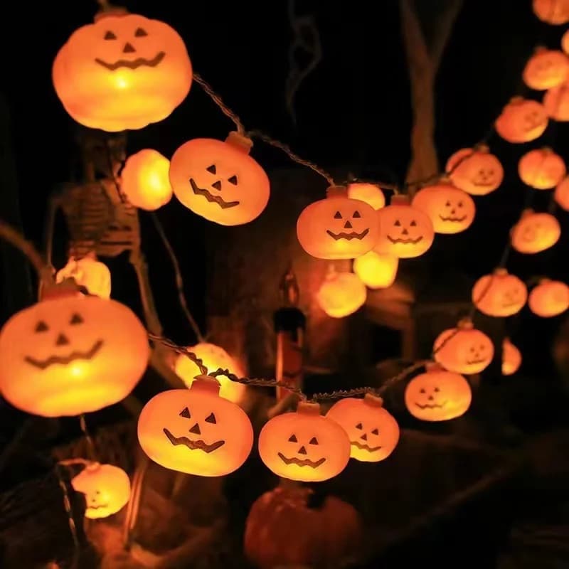 Guirnalda de hadas LED calabazas, 10/20 bombillas