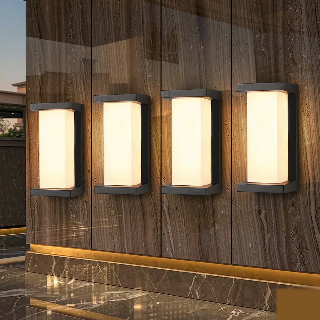 Aplique de pared LED exterior resistente al agua con sensor de movimiento