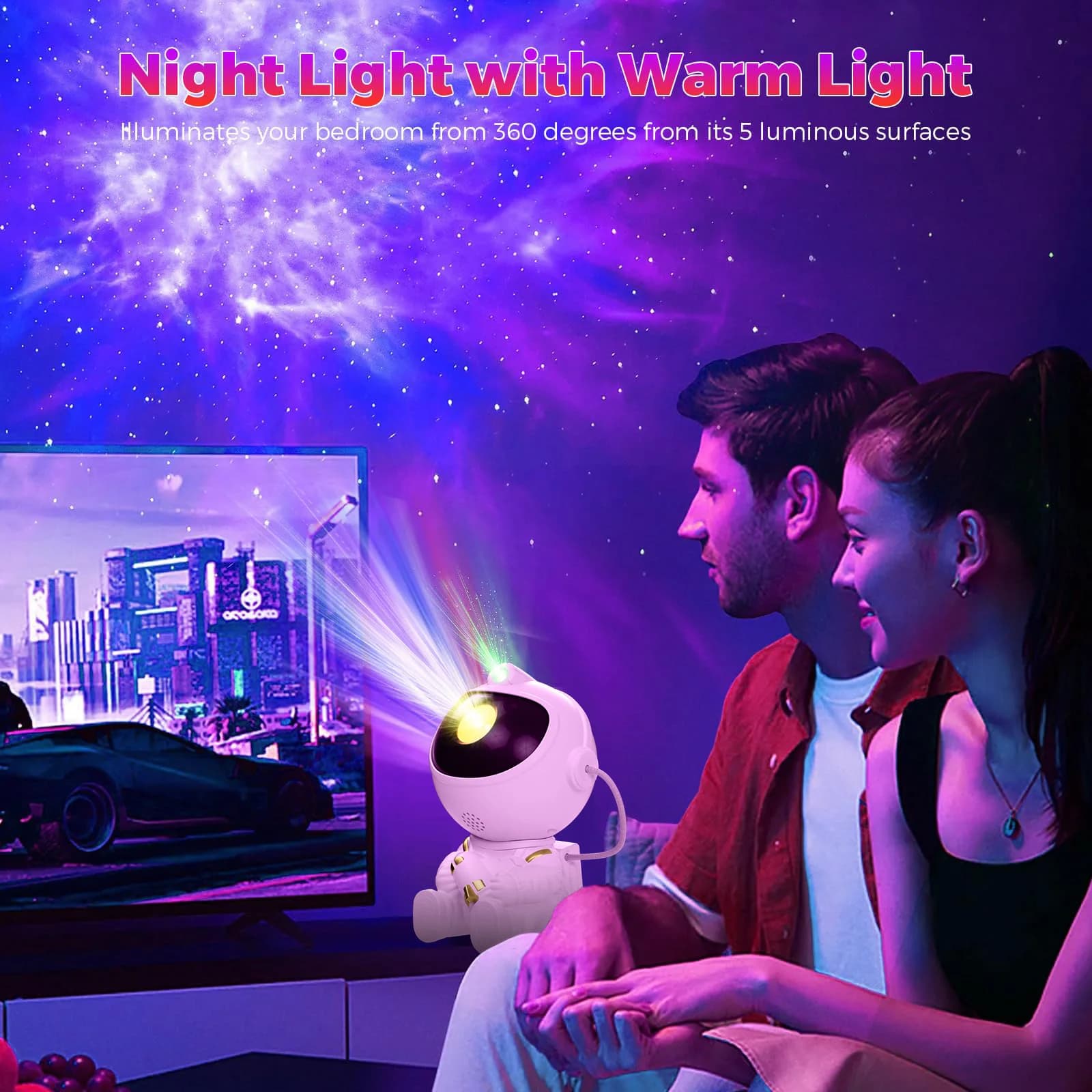 Proyector espacial astronauta LED luz nocturna