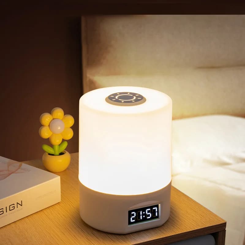 Luz Nocturna Táctil Recargable con Regulador, Lámpara de Ambiente Cálido