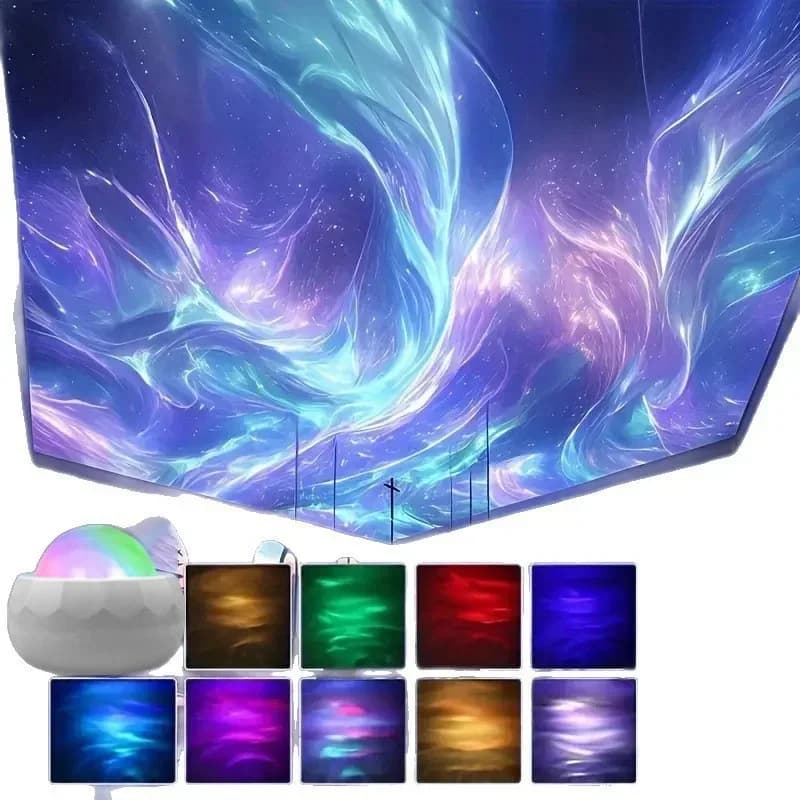 Proyector Nocturno USB UFO Aurora, Ambiente Multicolor