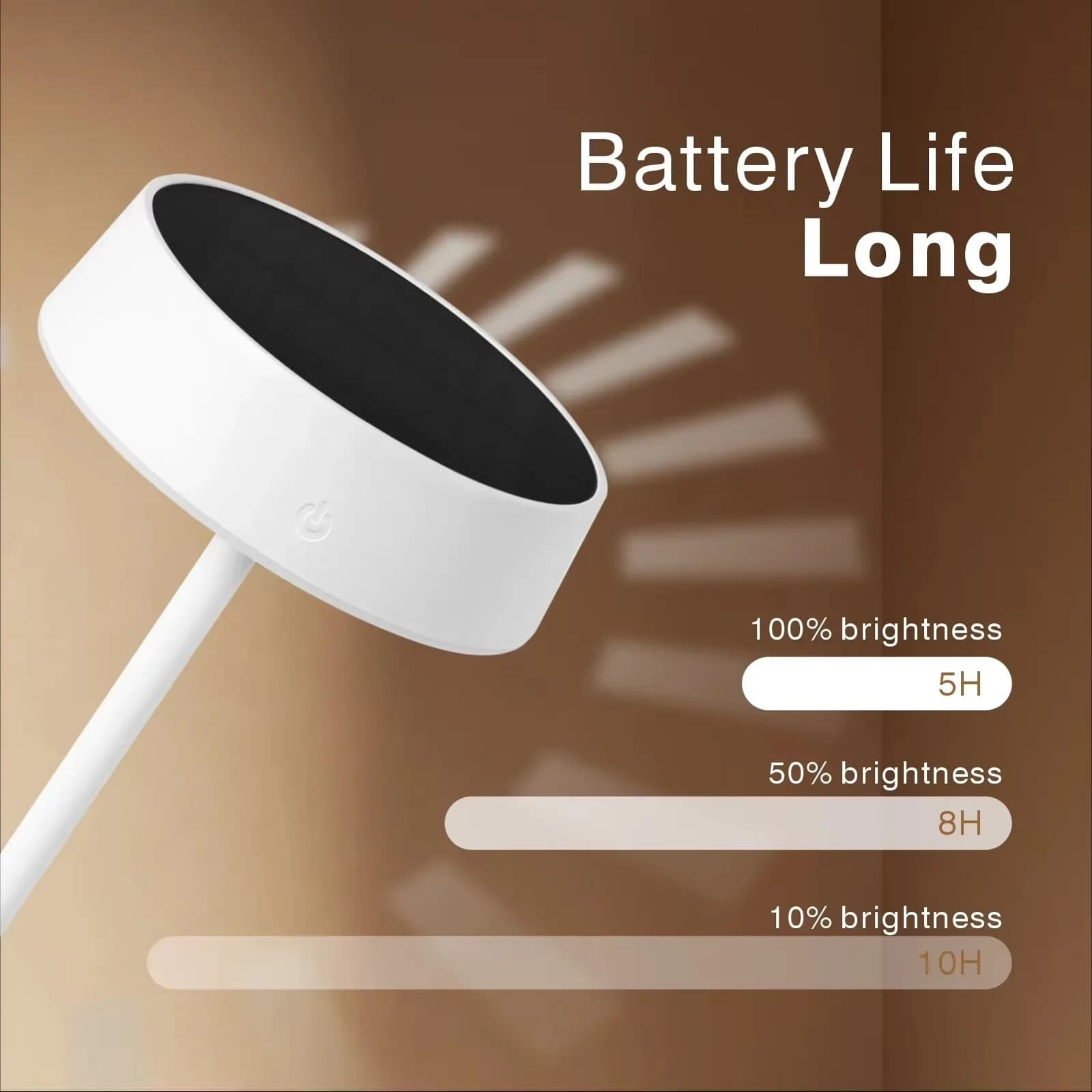 Lámpara de mesa LED solar, carga dual USB, regulable