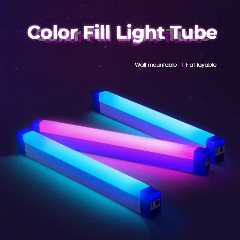Tubo de luz RGB USB, luz de relleno portátil de 17cm/32cm
