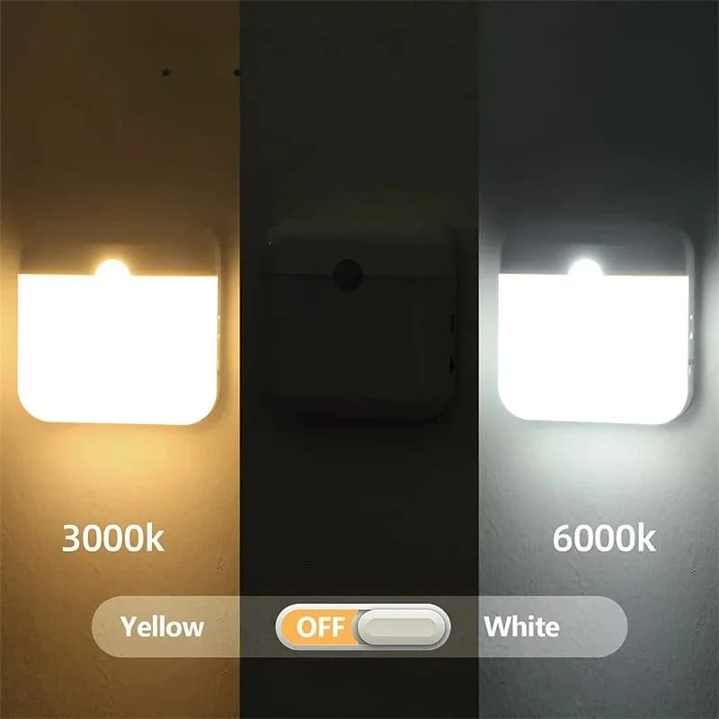 Luz nocturna LED recargable con sensor de movimiento por inducción