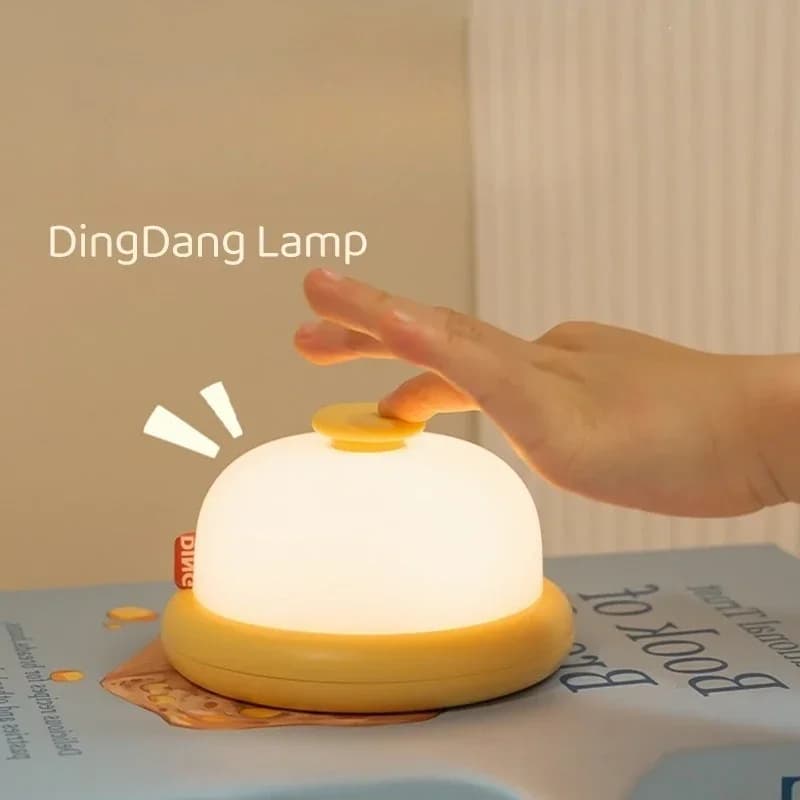 Lámpara de mesa LED con forma de campana y temporizador, luz cálida